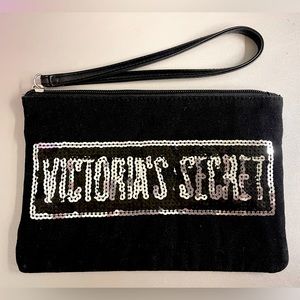 Victoria’s Secret Sequin Makeup Cosmetic Bag Wallet Clutch Wristlet